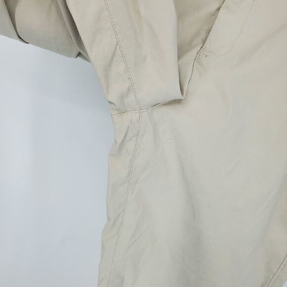 Eddie Bauer Sports Khaki Color Cropped Pants Size 14 W/ Adjustable Side Buttons - Picture 8 of 10